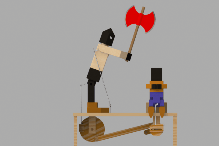 断头台动画小模型