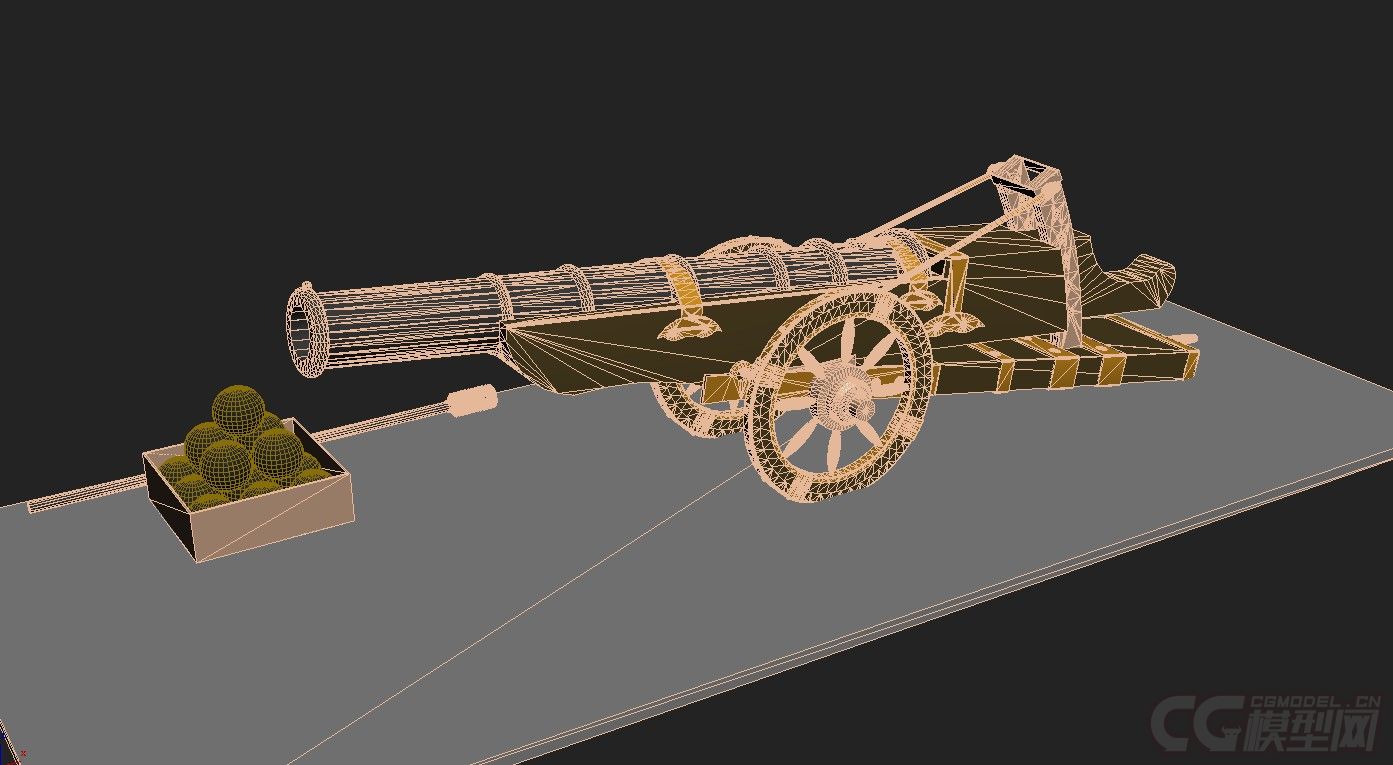 古代大炮 火炮_峰潇夕è水寒作品_武器冷兵器_cg模型网