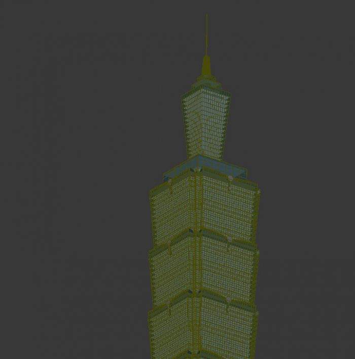 台北101大楼_峰潇夕è水寒作品_场景自然场景_cg模型网