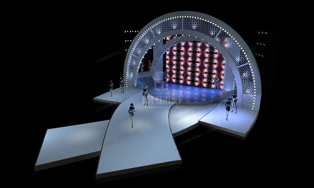 舞台 fashion模型-现代场景模型库-模型下载-cg模型网