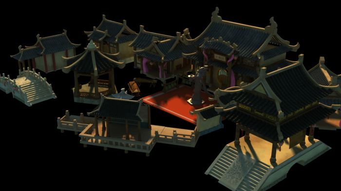 古代建筑合集超值打包模型-古代场景模型库-模型下载-cg模型网