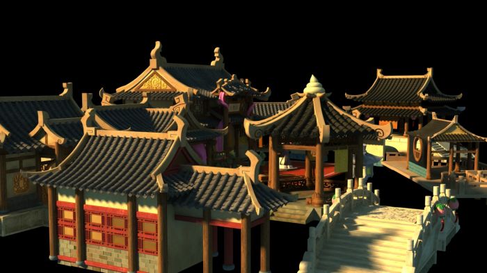 古代建筑合集超值打包模型-古代场景模型库-模型下载-cg模型网