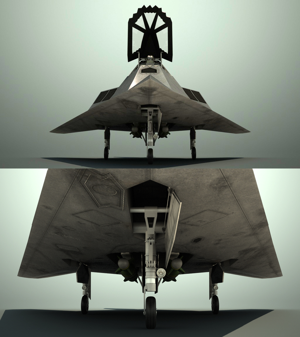 有材质模型风格:写实武器模型分类:军事飞机软件版本:11年版本f117