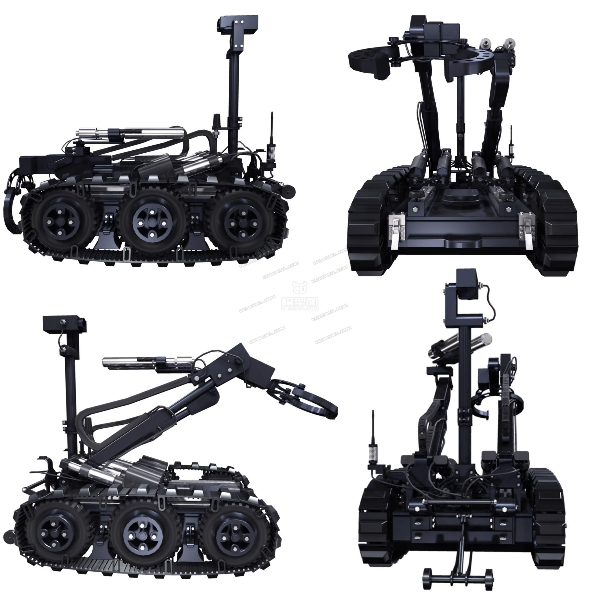 坦克排爆机器人机器人遥控车