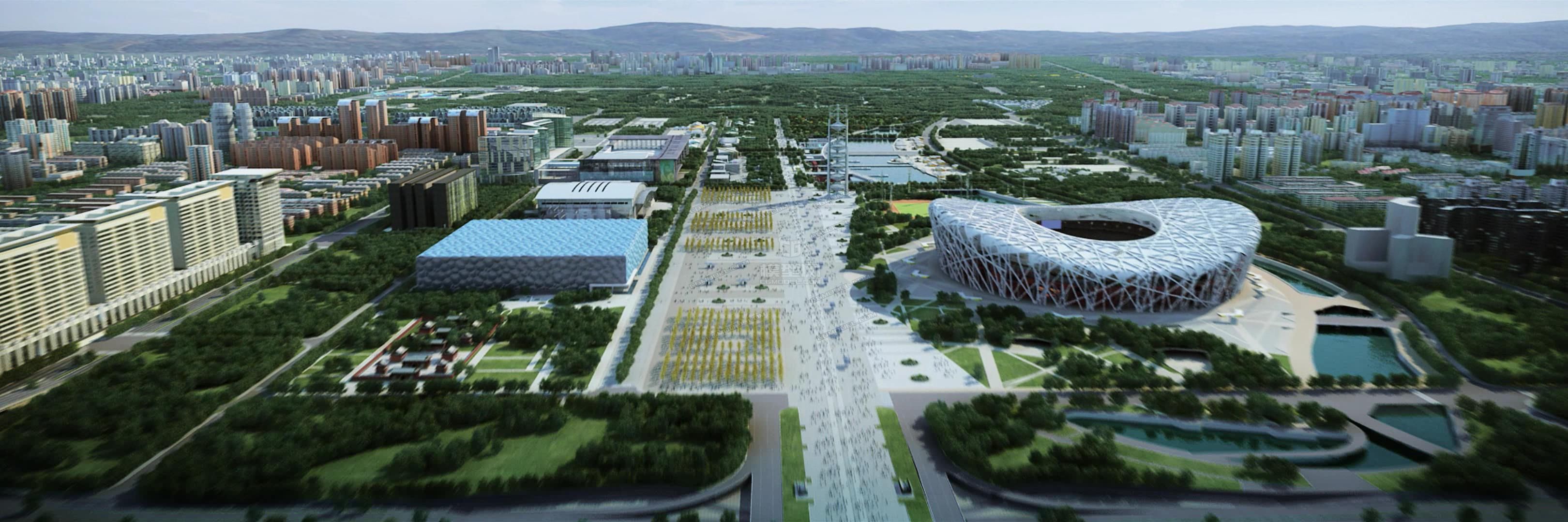 北京中轴 北京鸟瞰模型-现代场景模型库-其他模型下载-cg模型网