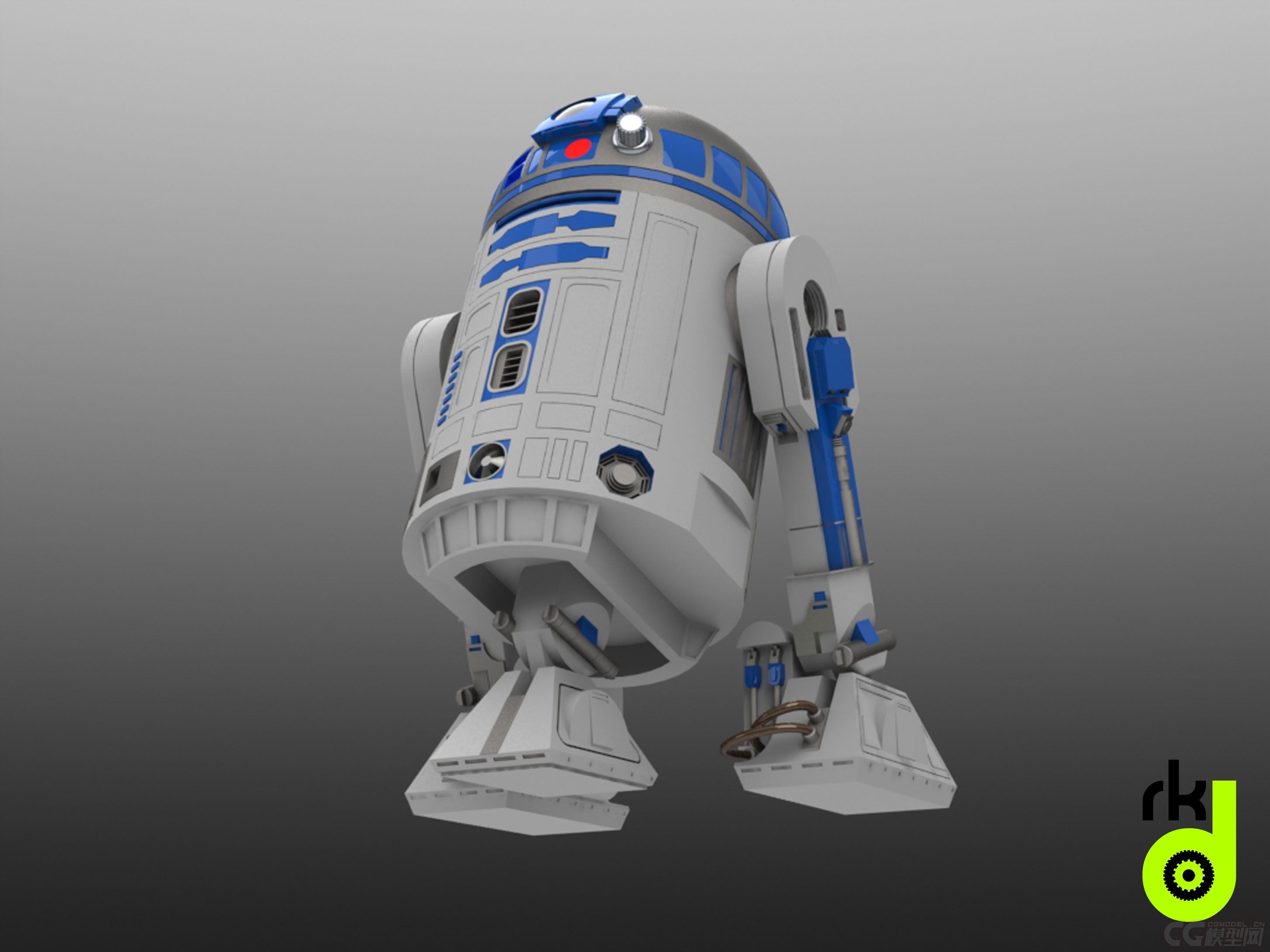artoo-detoo机器人 星球大战 _zachary.xu作品_人物机器人/机甲_cg模