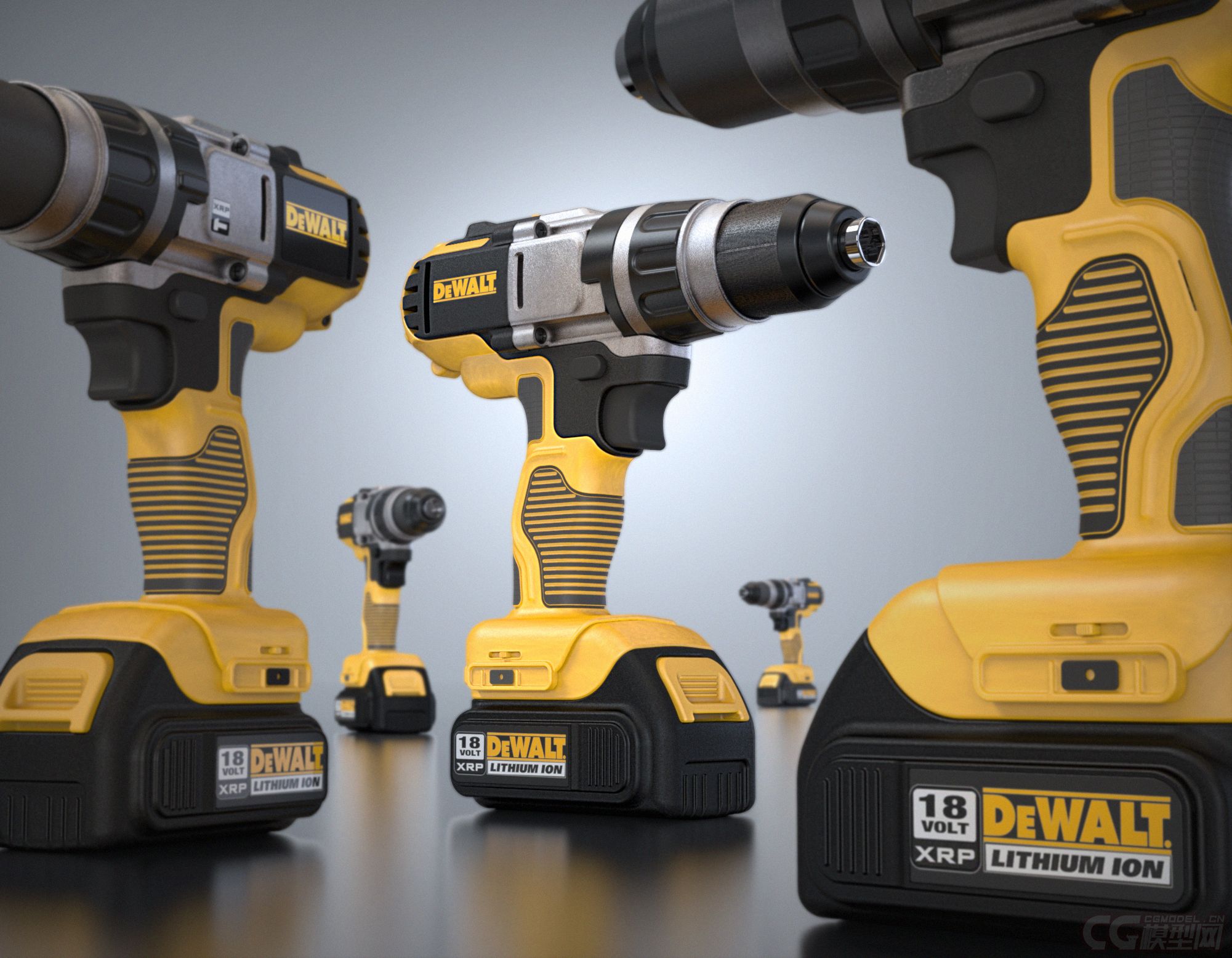 手持电钻 电钻 手电钻_zachary.xu作品_人物机器人/机甲_cg模型网