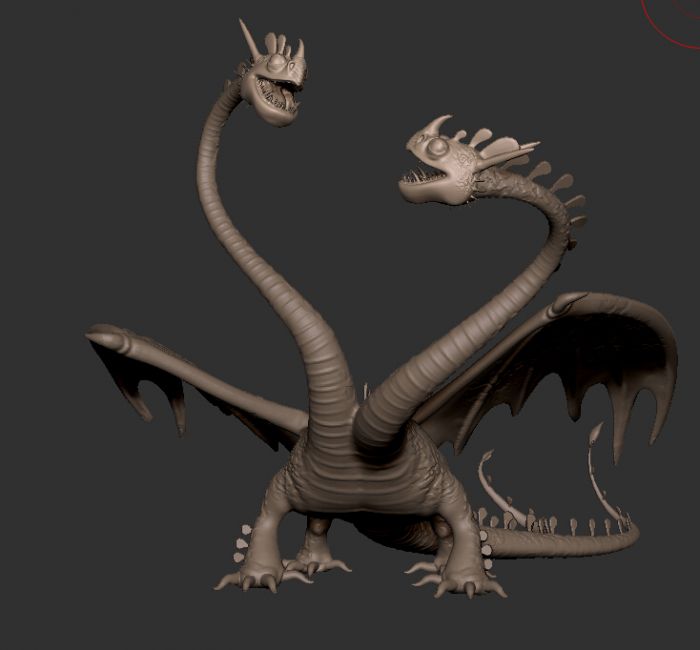 驯龙高手2系列龙模来袭-高精度zbrush 影视端--双头龙 带座骥  装备