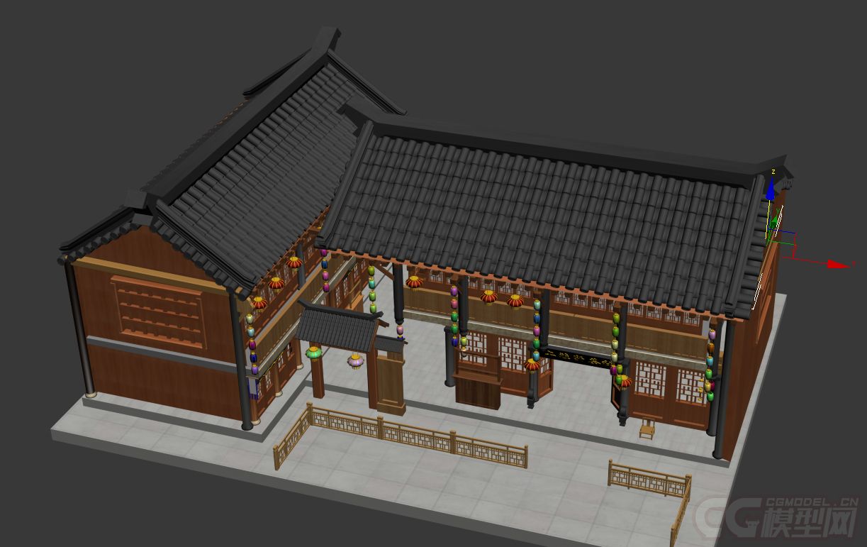 古建筑**模型-自然场景模型库-模型下载-cg模型网