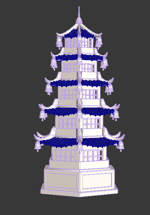 宝塔镇河妖法华寺震天宝塔模型下载