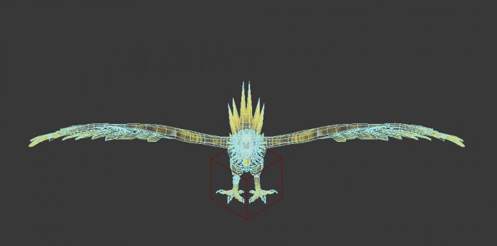 金雕模型金色大雕老鹰飞禽空中猛兽模型下载