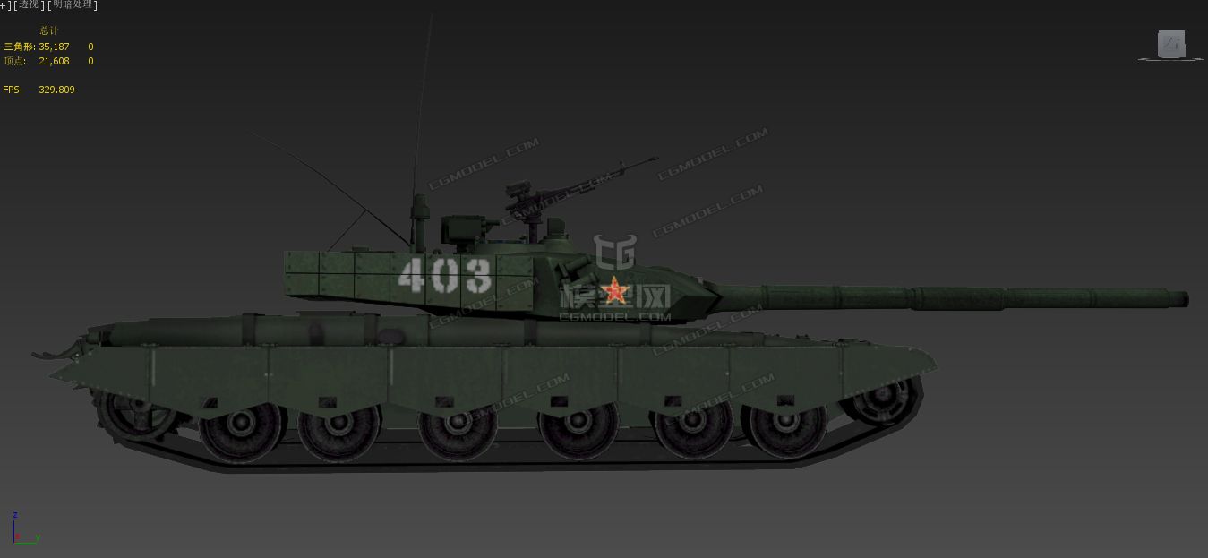 战地4 ztz99 主战坦克 高清模型_帅哥/酷作品_武器冷兵器_cg模型网