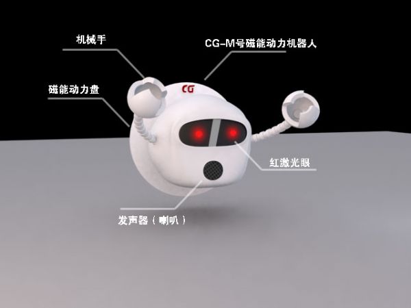 CG模型网吉祥物征集大赛作品-5号作品：CG-M号磁能动力机器人