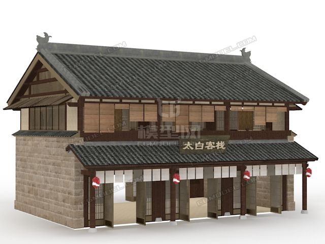 古建 客栈模型-自然场景模型库-模型下载-cg模型网