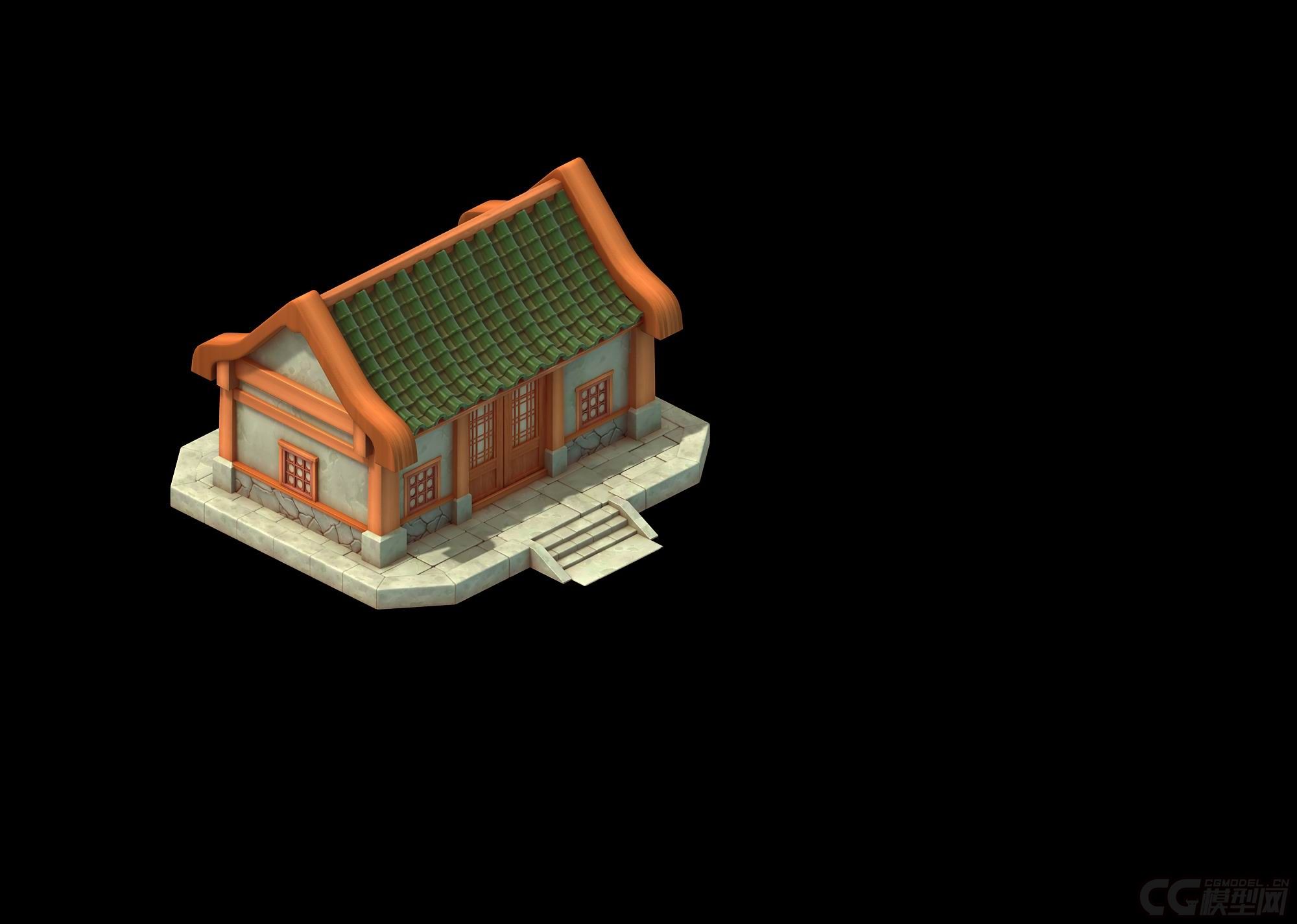 三渲二 古代房子模型-古代场景模型库-模型下载-cg模型网