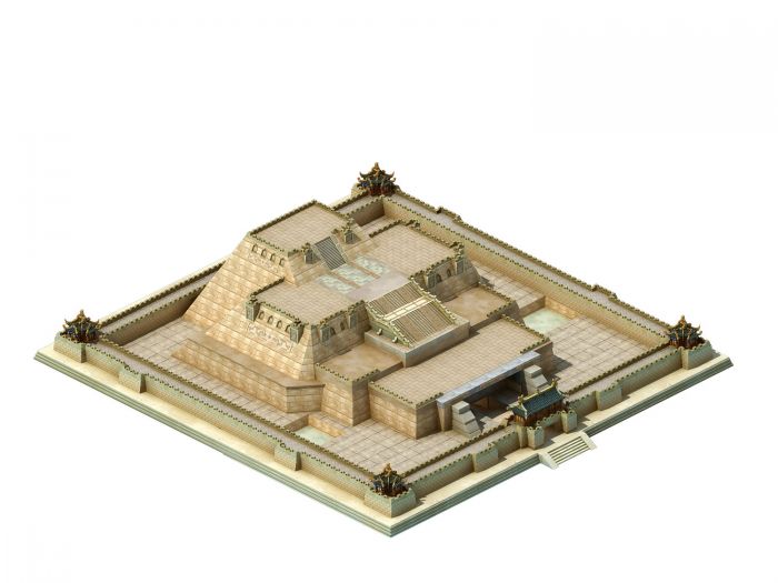 三渲二,皇陵,祭坛,秦陵_13840462281作品_场景古代场景_cg模型网