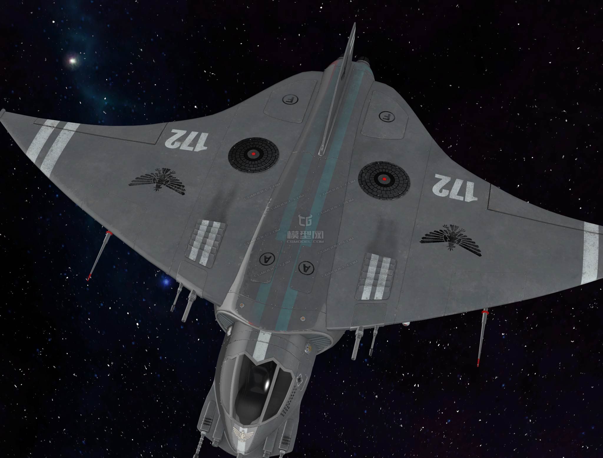 宇宙飞船-貂鱼战舰starship_stingray