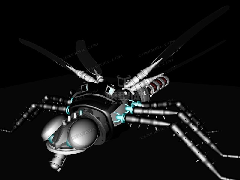 铁神蝇 机械 苍蝇_mayayiyi作品_动物机器动物_cg模型网