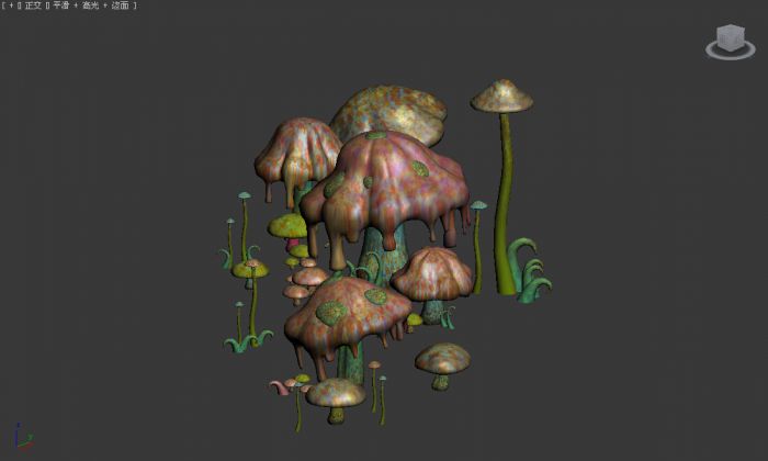 毒蘑菇 卡通蘑菇模型-草类模型库-3ds Max(.max)模型下载-cg模型网