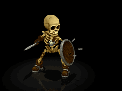 骷髅战士已绑定有动画