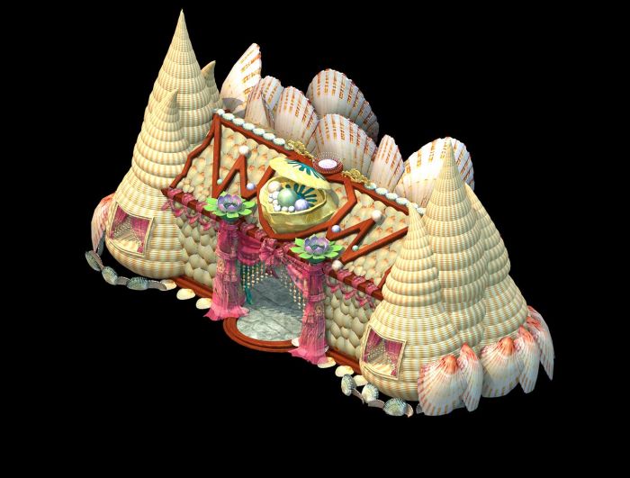 精美高模贝壳房屋模型