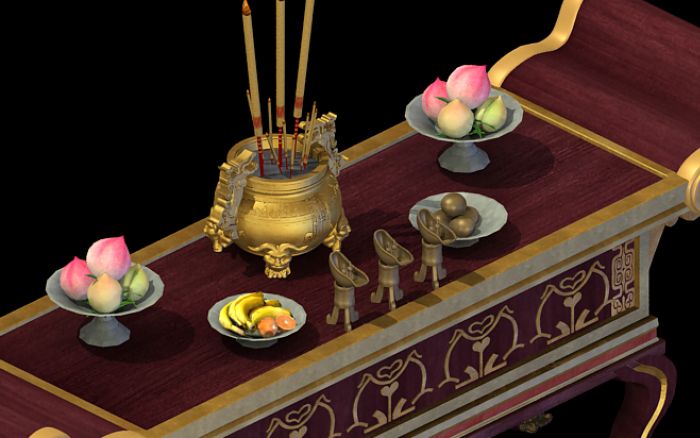 祭拜神台物件模型-古代场景模型库-3ds Max(.max)模型下载-cg模型网
