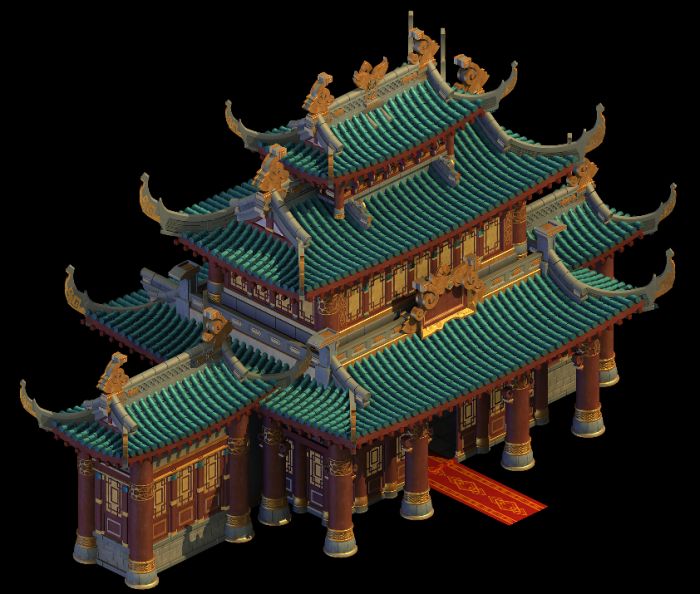 旧京城将军府_20598527作品_场景古代场景_cg模型网