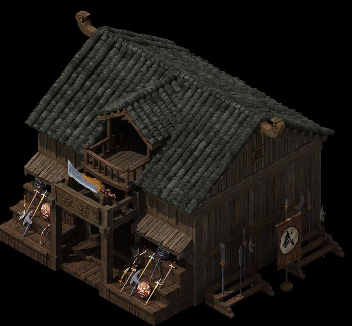武器店_20598527作品_场景古代场景_cg模型网