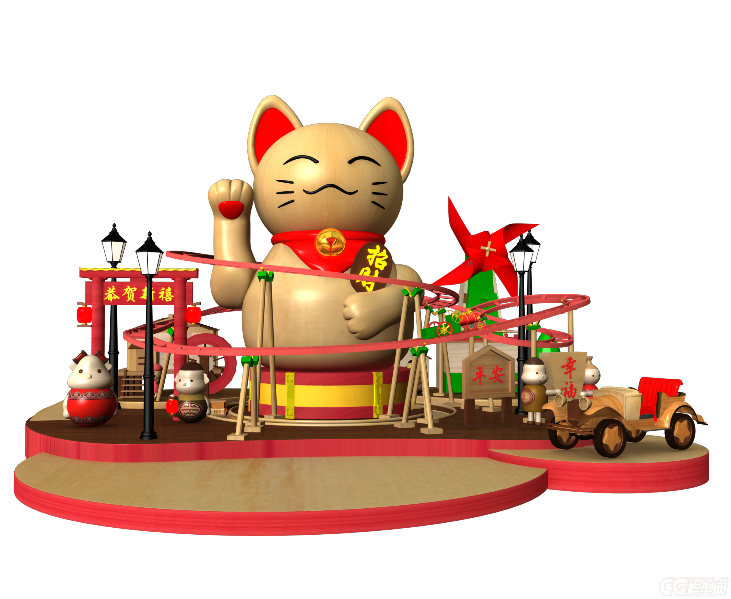 招财猫,吉祥物,新年