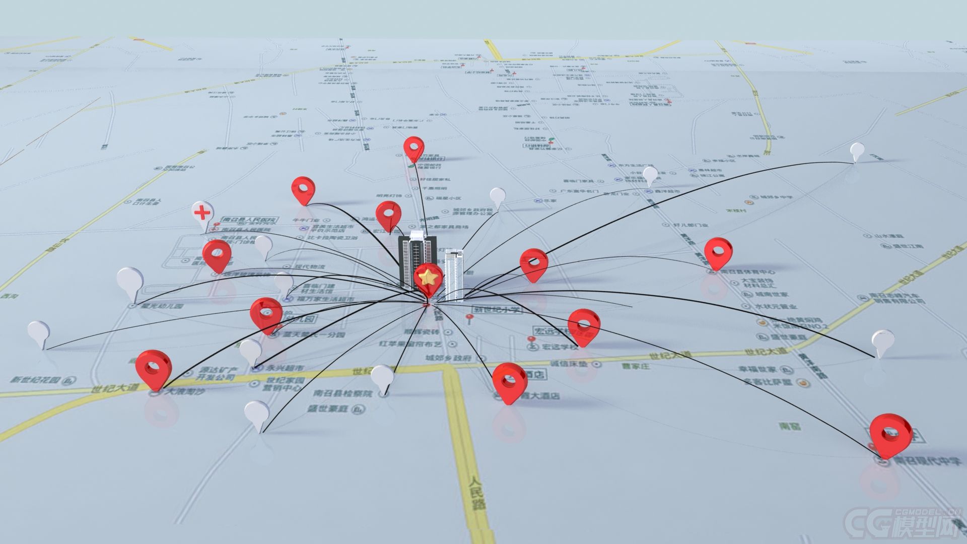 地图坐标,有材质,有动画