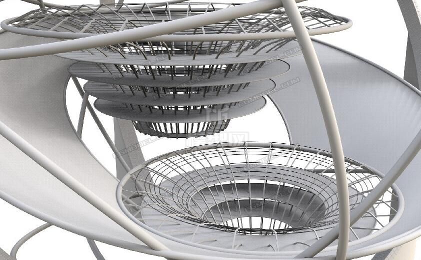 抽象建筑_回首梦已远作品_场景自然场景_cg模型网