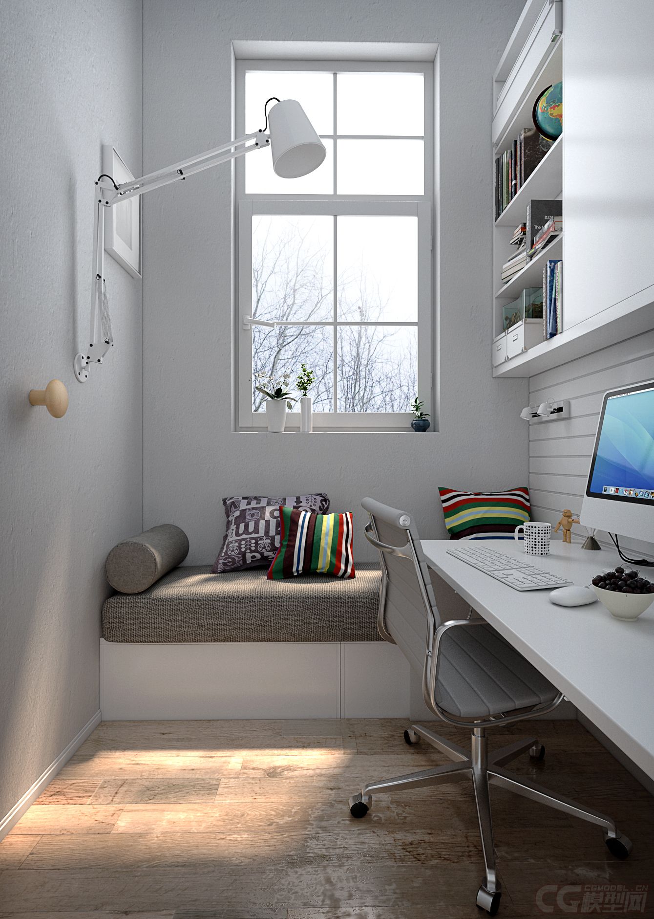 现代简约室内风格,材质贴图全_w747663354作品_场景自然场景_cg模型网