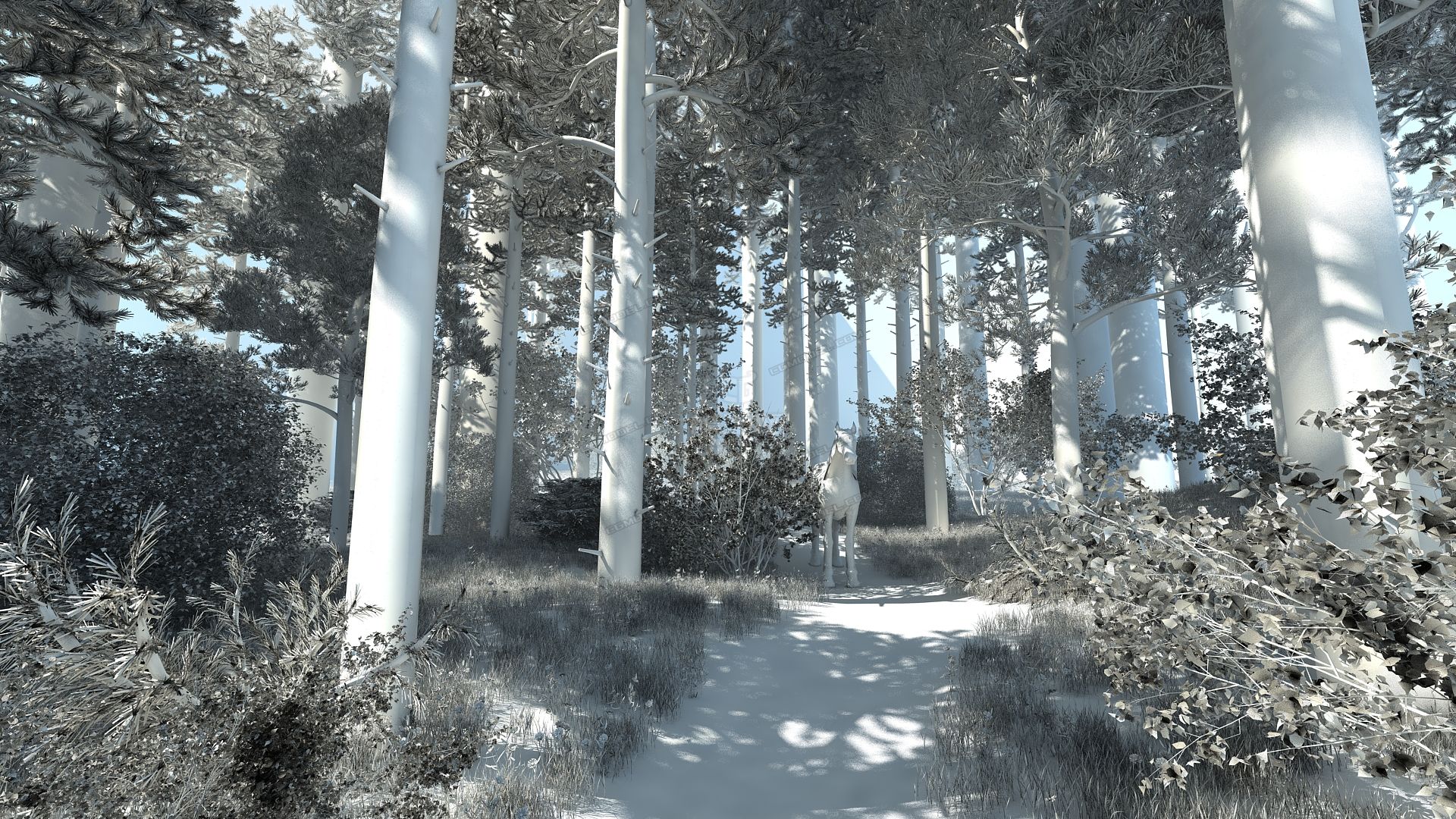 树林 森林模型-自然场景模型库-3ds Max(.max)模型下载-cg模型网