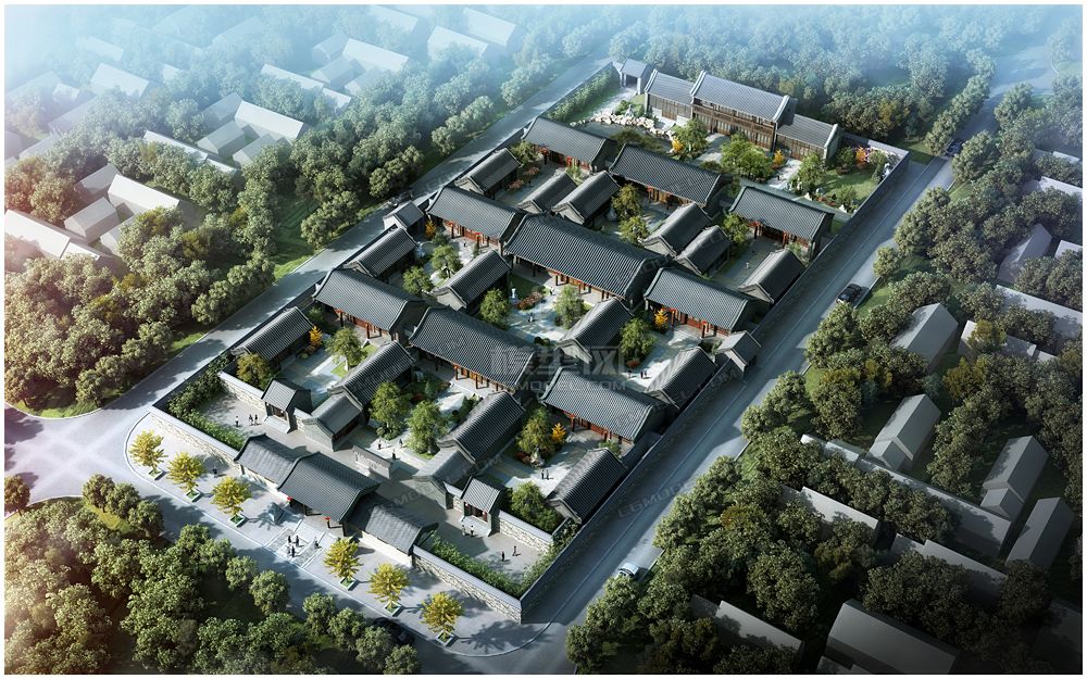 明清三进院落王府模型,恭王府缩小版!