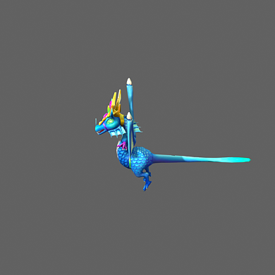 q版手绘宠物坐骑龙模型下载冰龙