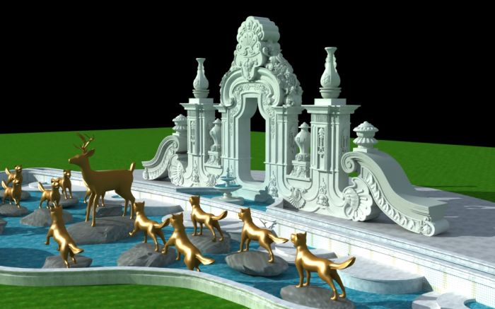 圆明园大水法场景