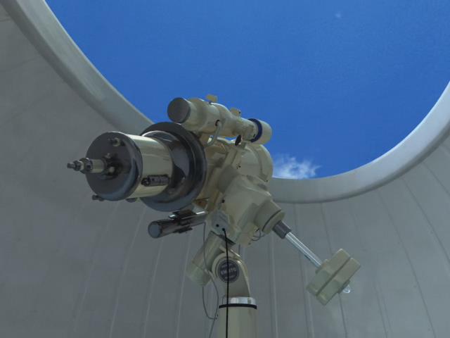 天文望远镜天文台场景模型