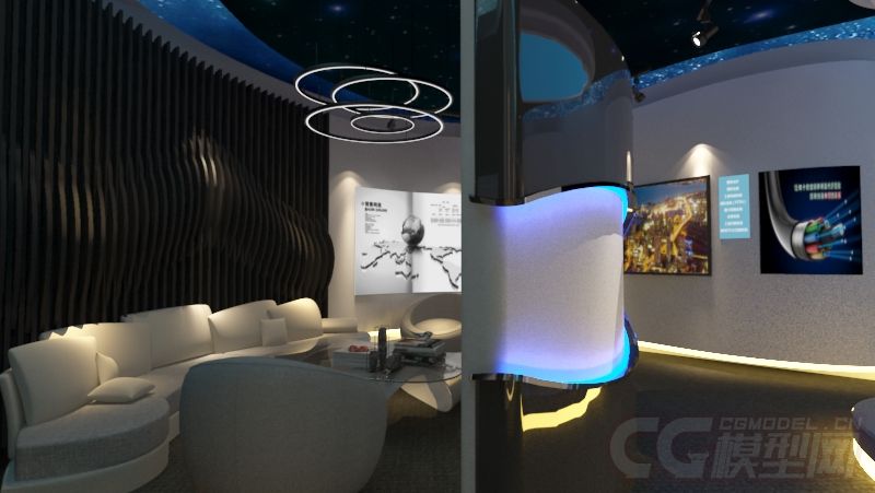 VR渲染小面积展厅 灯光模型-自然场景模型库-模型下载-cg模型网