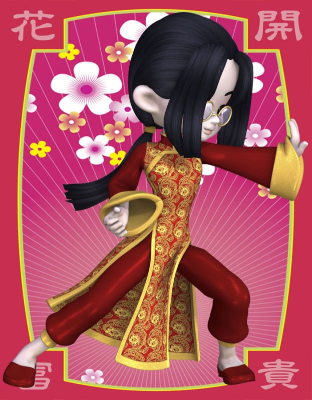 新年新春系列之3——q版唐装男孩,超萌的戴眼镜小孩,古装旗袍卡通少女