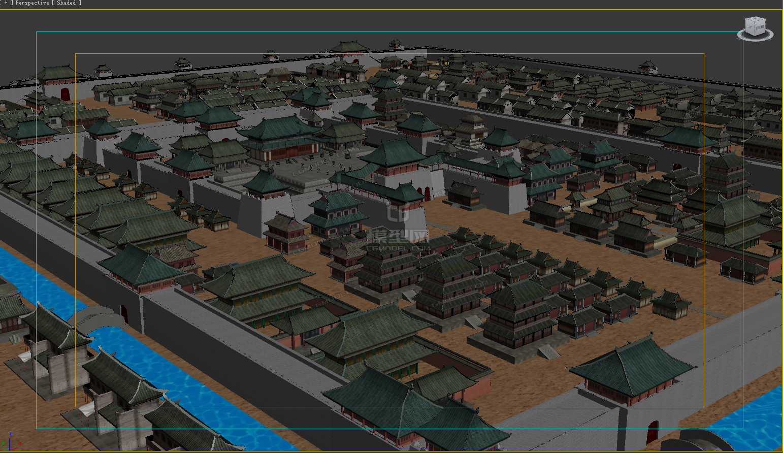 古代 开封城 鸟瞰 全模型 影视级