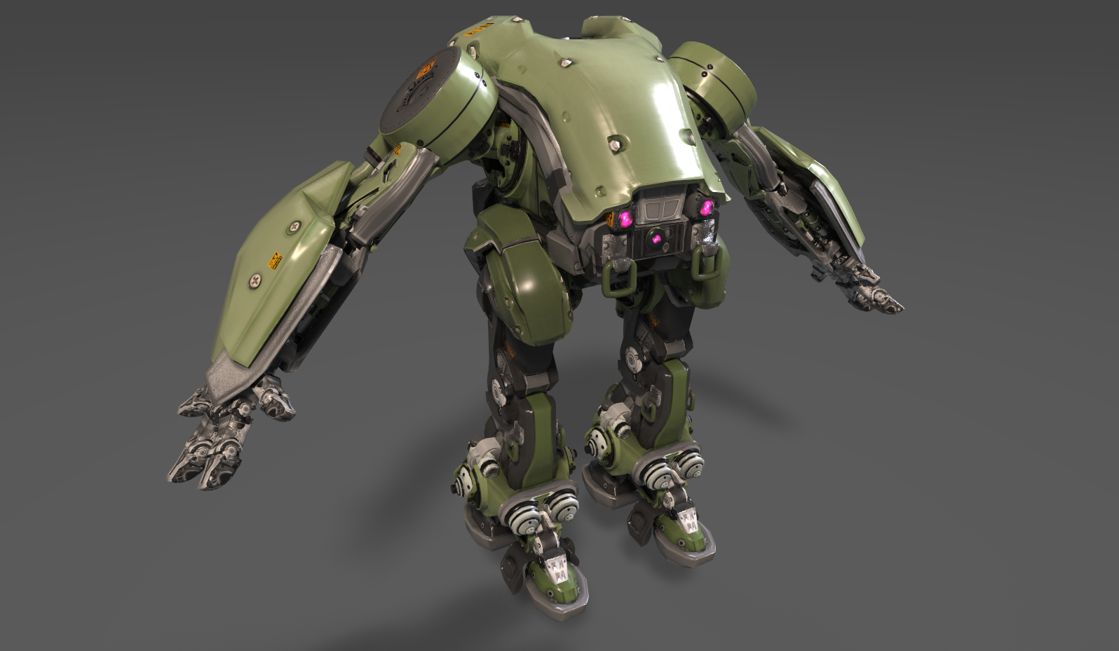 amparmor次世代机械兵带贴图绑定