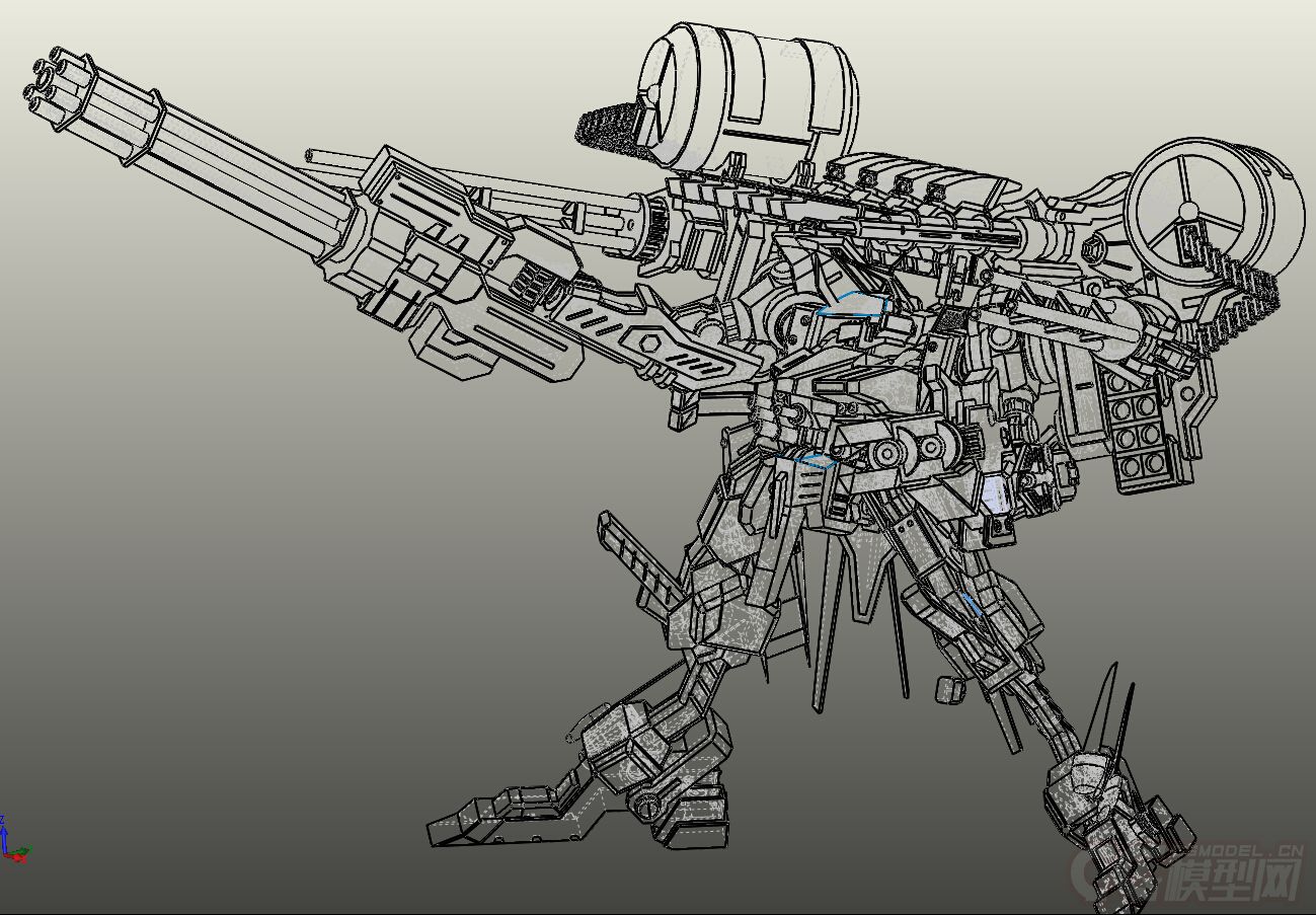 人3d模型,三個動作,超帥氣_邊際放牛娃作品_人物機器人/機甲_cg模型網