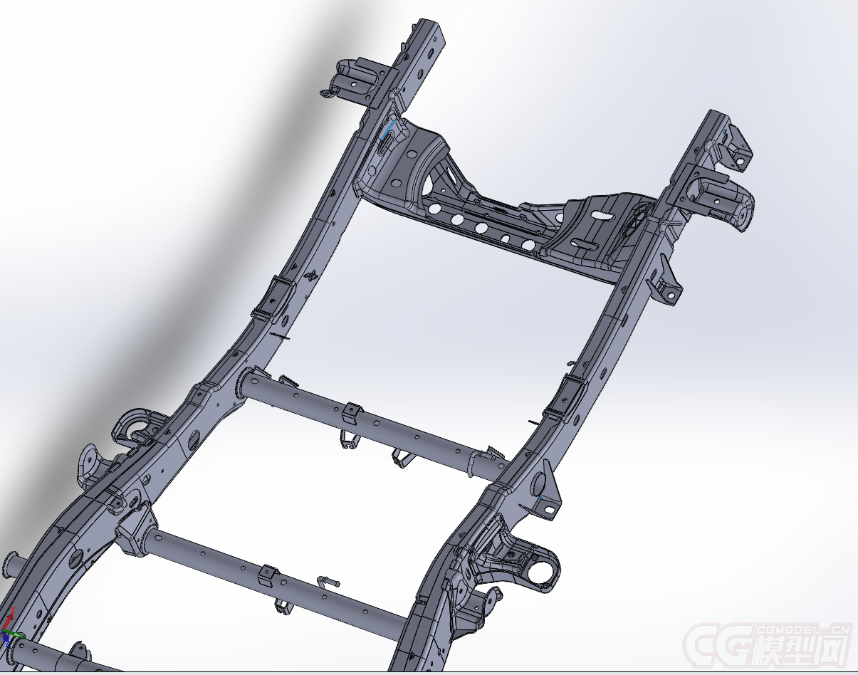 汽車底盤系統3d模型,底盤車架,超精細模型,結構清晰,合理.