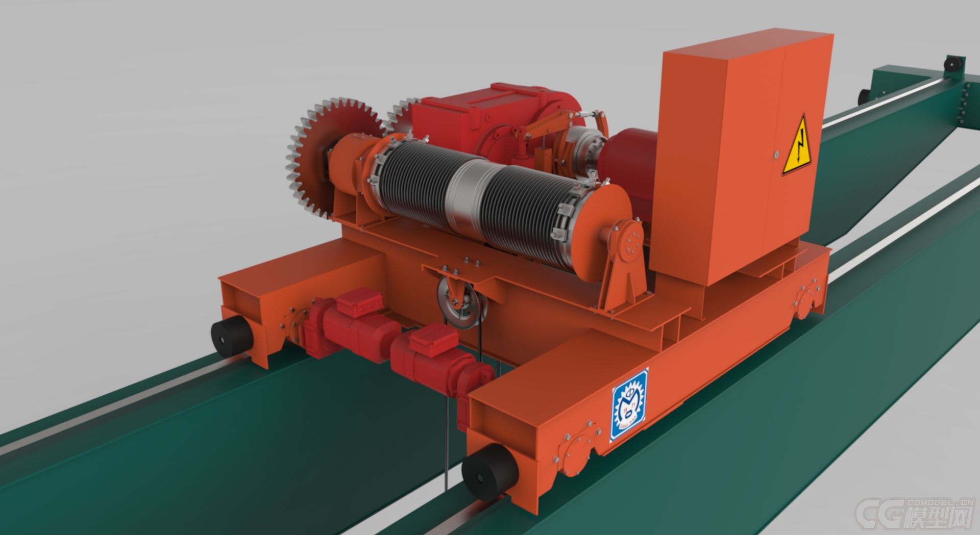 桥式起重机3d模型,吊机,机械模型,港口模型,超精细,提供多少三维格式