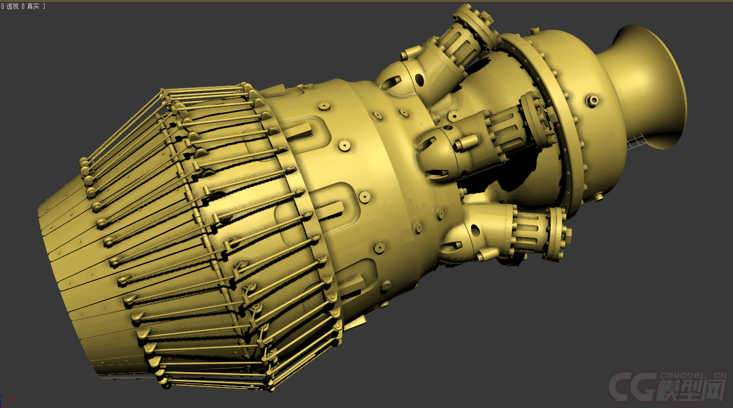 航空發動機(飛機渦輪發動機) 3d模型.超級精細,提供多種三維格式文件