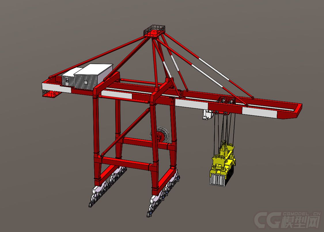 岸橋起重機3d模型,岸邊集裝箱起重機,岸邊吊模型,細節豐富,提供多種