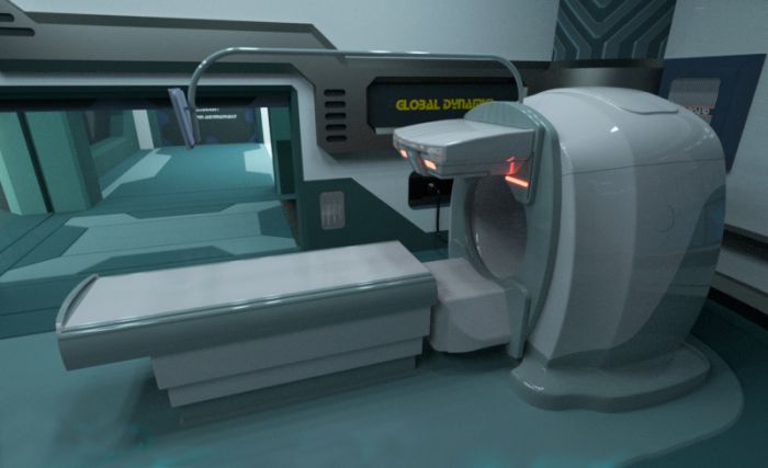 通用现代医院设计,完整未来医院,科幻医院全集,带科幻走廊,ct,放射