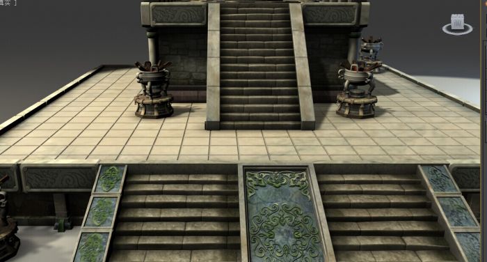 气势恢宏的古代祭台,祭坛,精细完整,三渲二,2.5d,带渲染,psd贴图