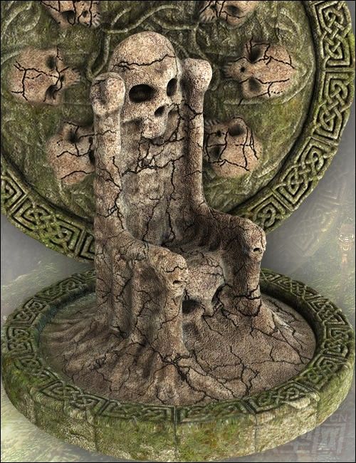 影视级别山洞骷髅王座,座位,椅子座椅石洞,岩洞,玛雅风格骷髅神座