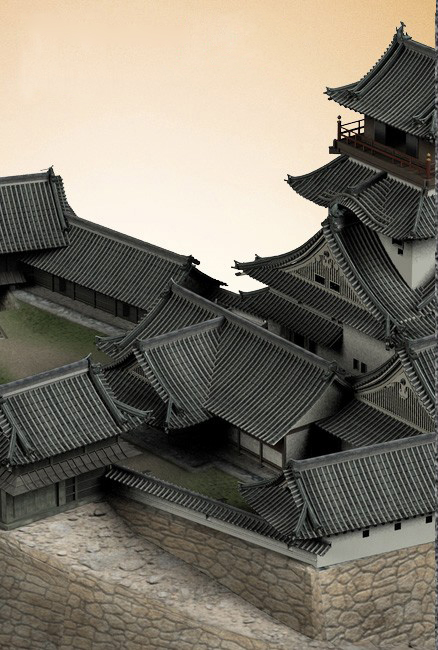 世界著名古建筑(1)——日本高知城,东方城堡,古城,塔楼完全仿真,日式